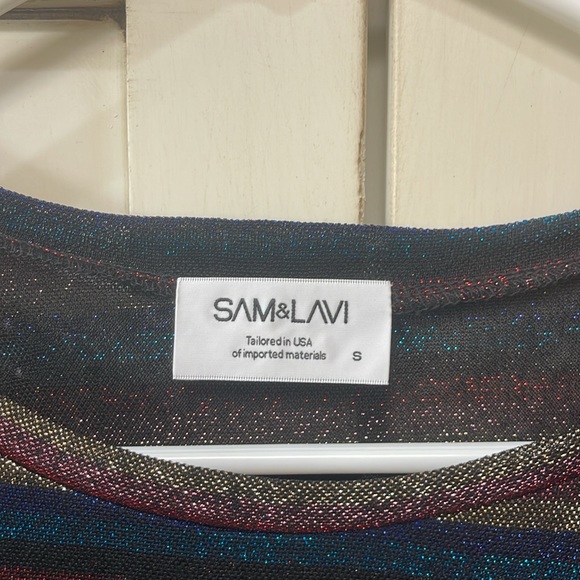 Sam & Lavi Stretch knit multicolor shiny top - Picture 2 of 3